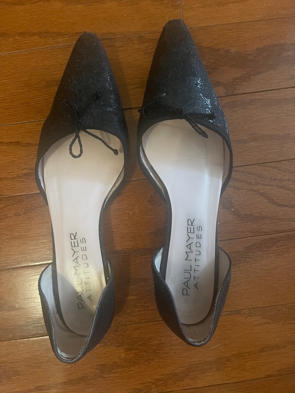 Paul Mayer, Black Pointed D'Orsay Flats